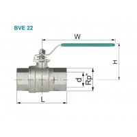 InterApp金屬二通閥門(mén)BVE23球閥不銹鋼BVH22兩件式閥體