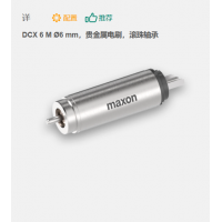 maxon 有刷直流電機 DCX 6 M ?6 mm，貴金屬電刷，滾珠軸承