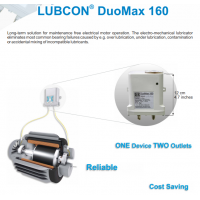 LUBCON DuoMax 160 堅固耐用的雙點潤滑裝置，用于電機的長期潤滑